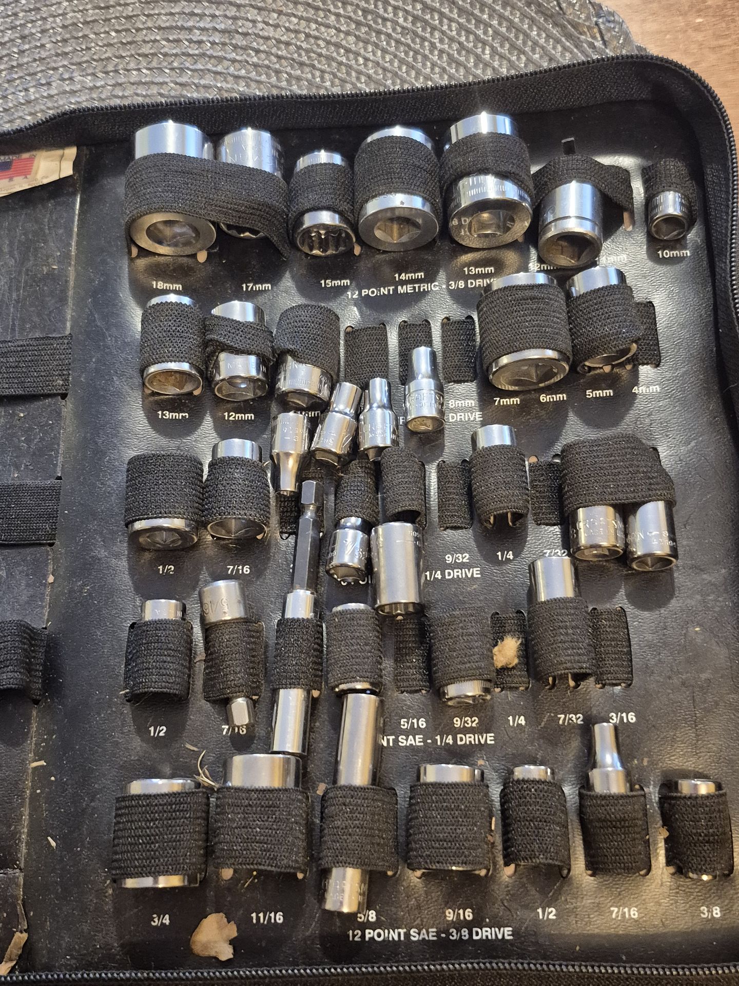Craftsman fifty six piece sockets and wrenches