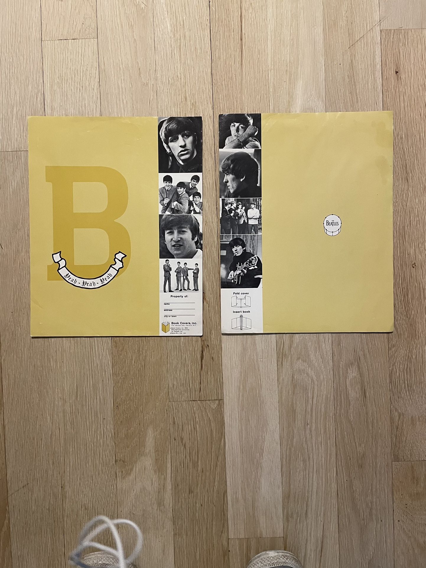 1964 Vintage Beatles School Book Covers. My Dad Bought Them Back In 1964 When He Was A Boy In School And Has Had Them In His Closet Ever Since.
