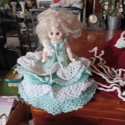 Southern Belle Doll With 2 Crichetted Outfits.  