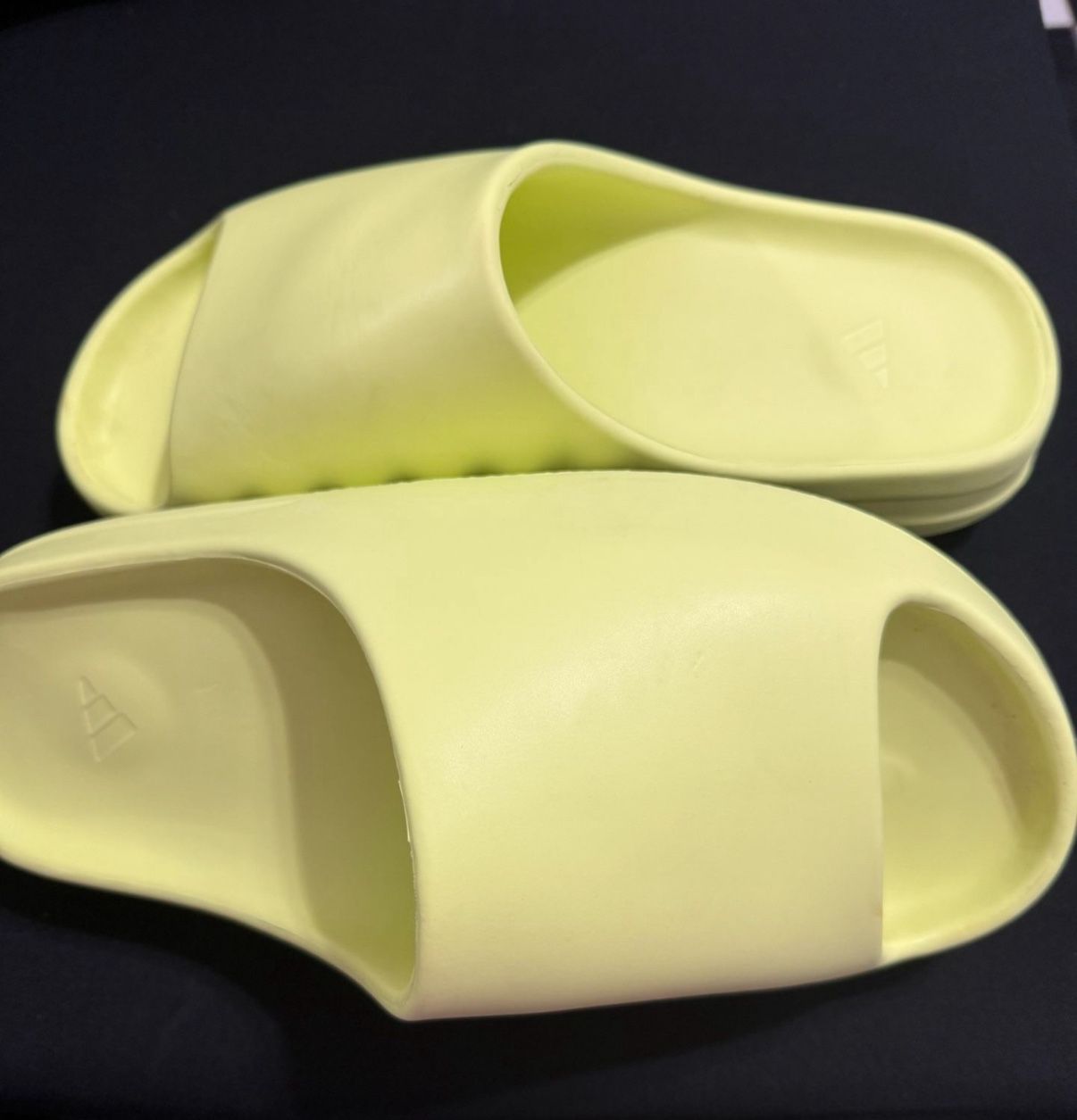 YEZZY SLIDES Adidas~ Yellowish Glow Green~Size 11 - Worn Once Only~Very Comfortable