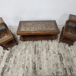Japanese Hand Crafted coffee table set