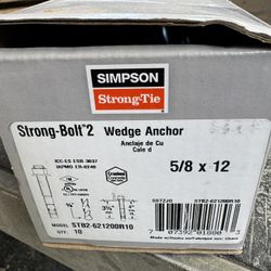 5/8” X 12” Simpson Anchor Bolts