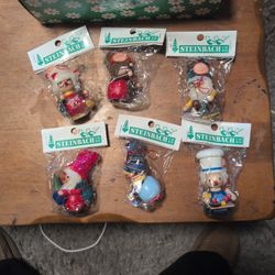 Vintage STEINBACH German Handcrafted Wooden Christmas Ornaments