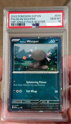 Pokemon PSA 10 Paldean Wooper Cosmos Black Star Promo Pop 17 Galaxy Swirl 🍭