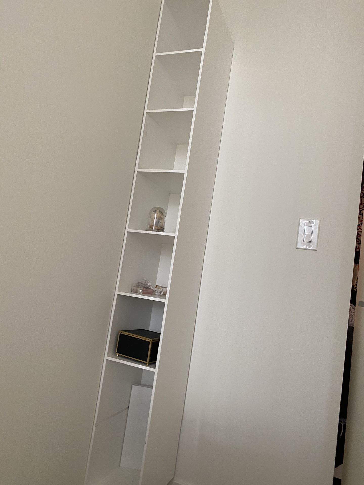 Two bookshelves, shoe cabinet