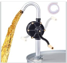 OMT 55 Gallon Drum Pump, Fuel Transfer Pump for 15 to 55 Gallon Drums Heavy Duty Aluminum Alloy Barrel Pump with 39.4" Discharge Hose for Non Corrosiv