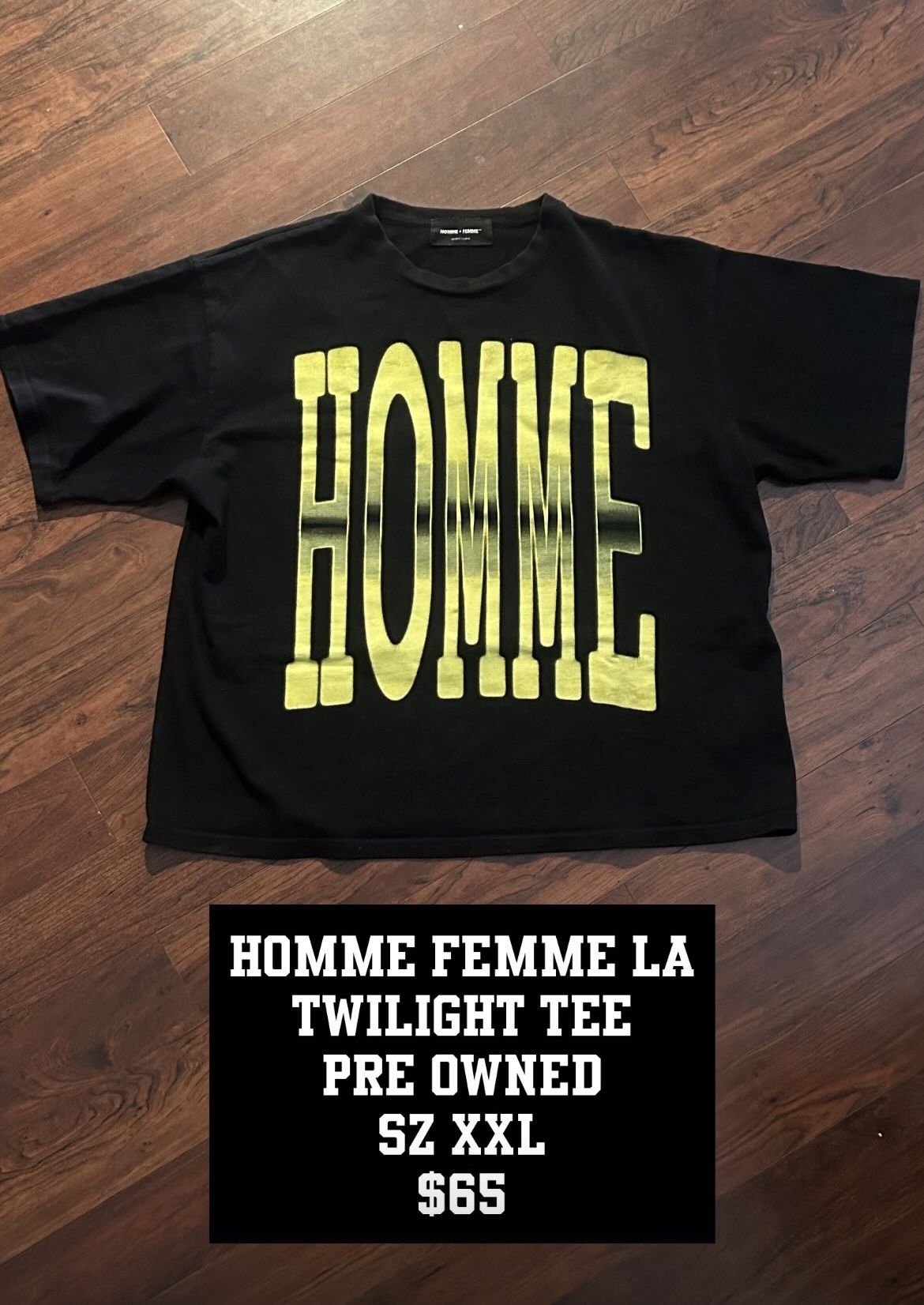 Homme Femme Twilight Tee. Size XXL