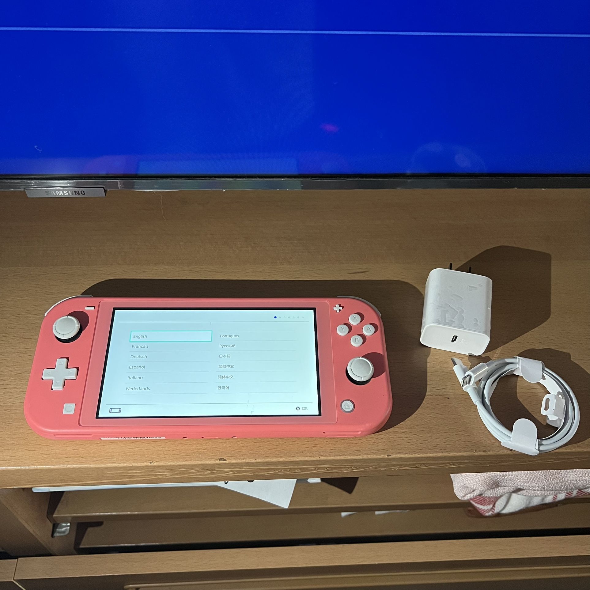 Pink Nintendo Switch Lite Slightly Used