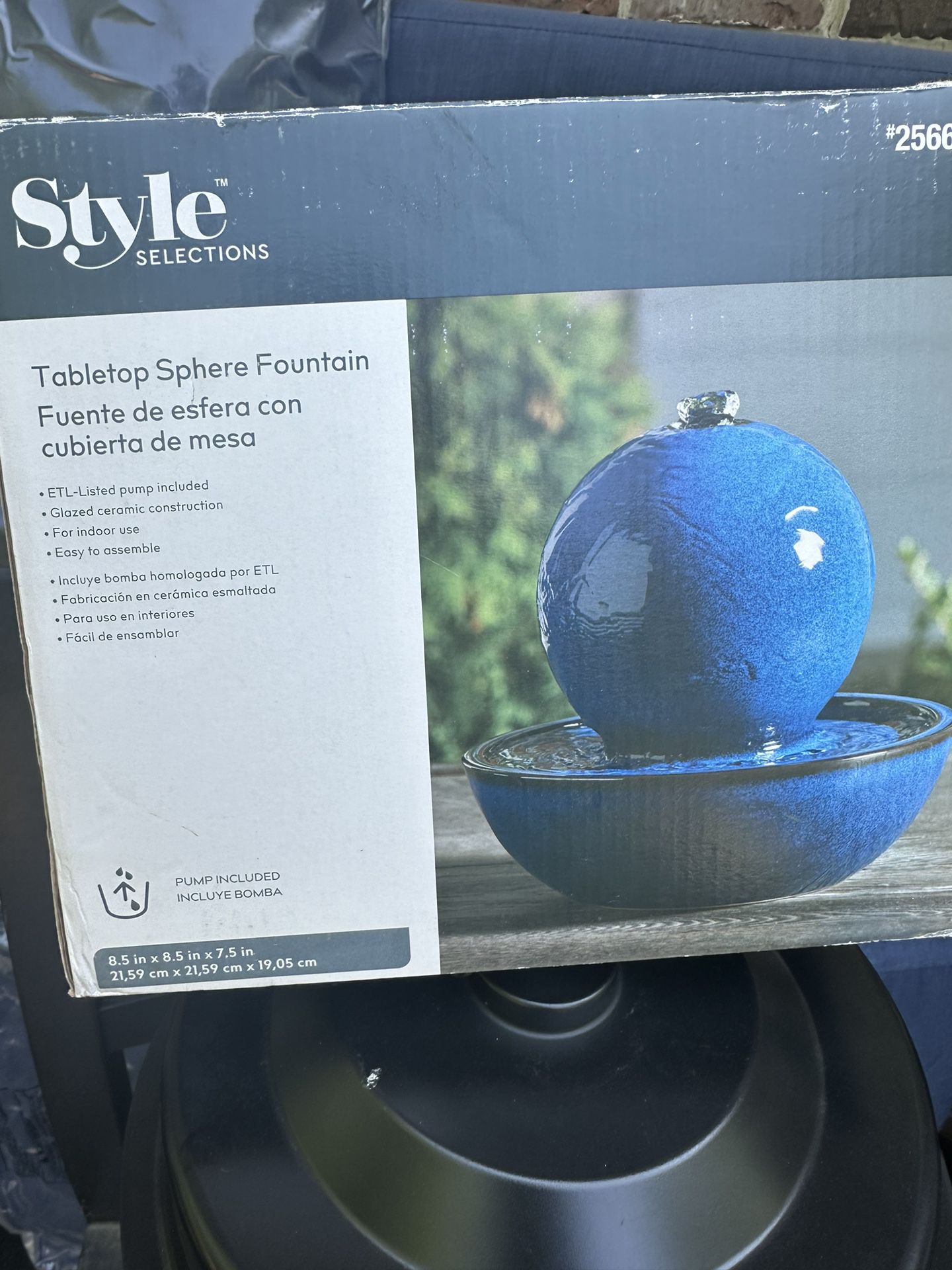 Style Selections Tabletop Sphere Fountain (contact info removed)