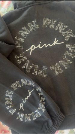 New PINK black rhinestones set medium