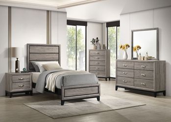 Watson Light Taupe Five-piece Twin Bedroom Set