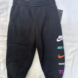 NIKE Sportswear Club Boys Fleece Jogger Pants Black Size 4 