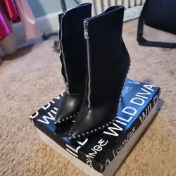 Brand New Black Studed Booties
