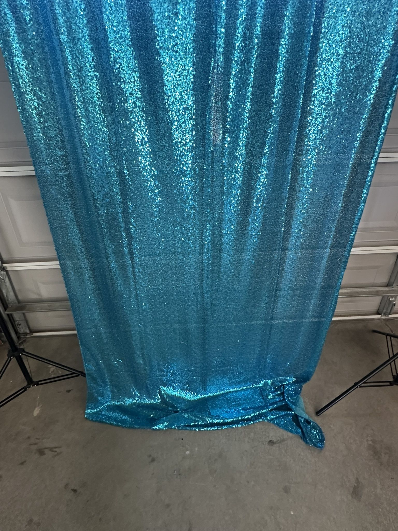 Turquoise Backdrop Curtains 