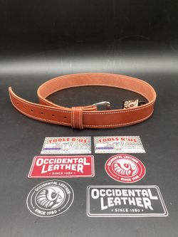 OCCIDENTAL LEATHER 1 1/2 IN. MAN'S PANT BELT**(FINANCIAMOS/WE FINANCE)**