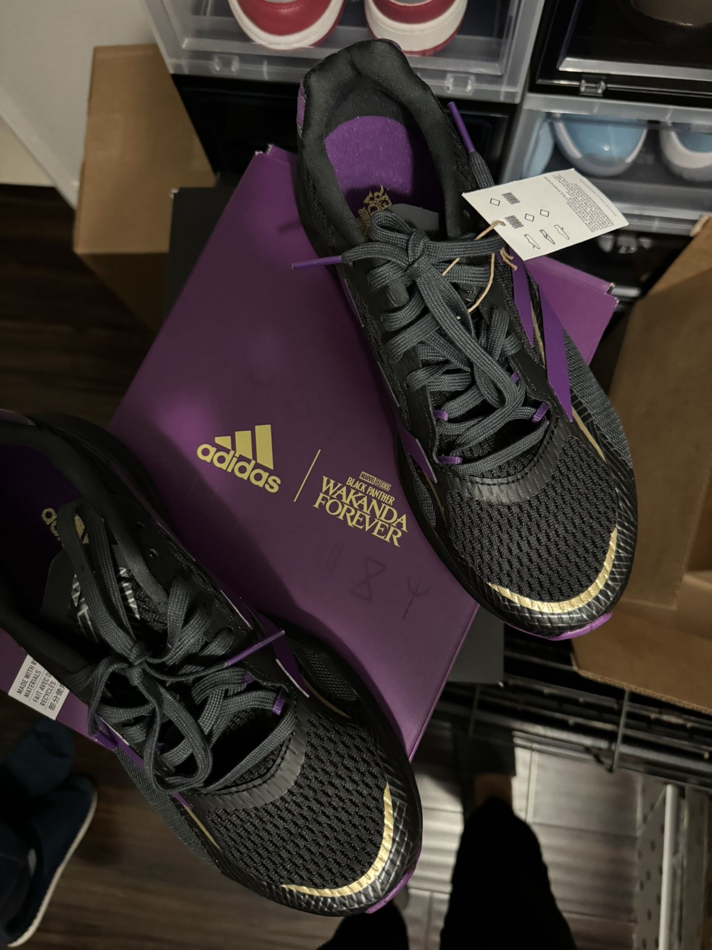 Running Shoes Marvel Black Panther Slippers Adidas Ultra 4D Marvel