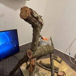 Hand Made Almond Wood Rein Deer Diff Sizes To Fit Your Needs Ornament 12 “,2ft, 3  Ft