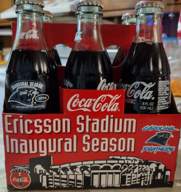 Carolina Panthers Inaugural Season Coca-Cola Bottles 