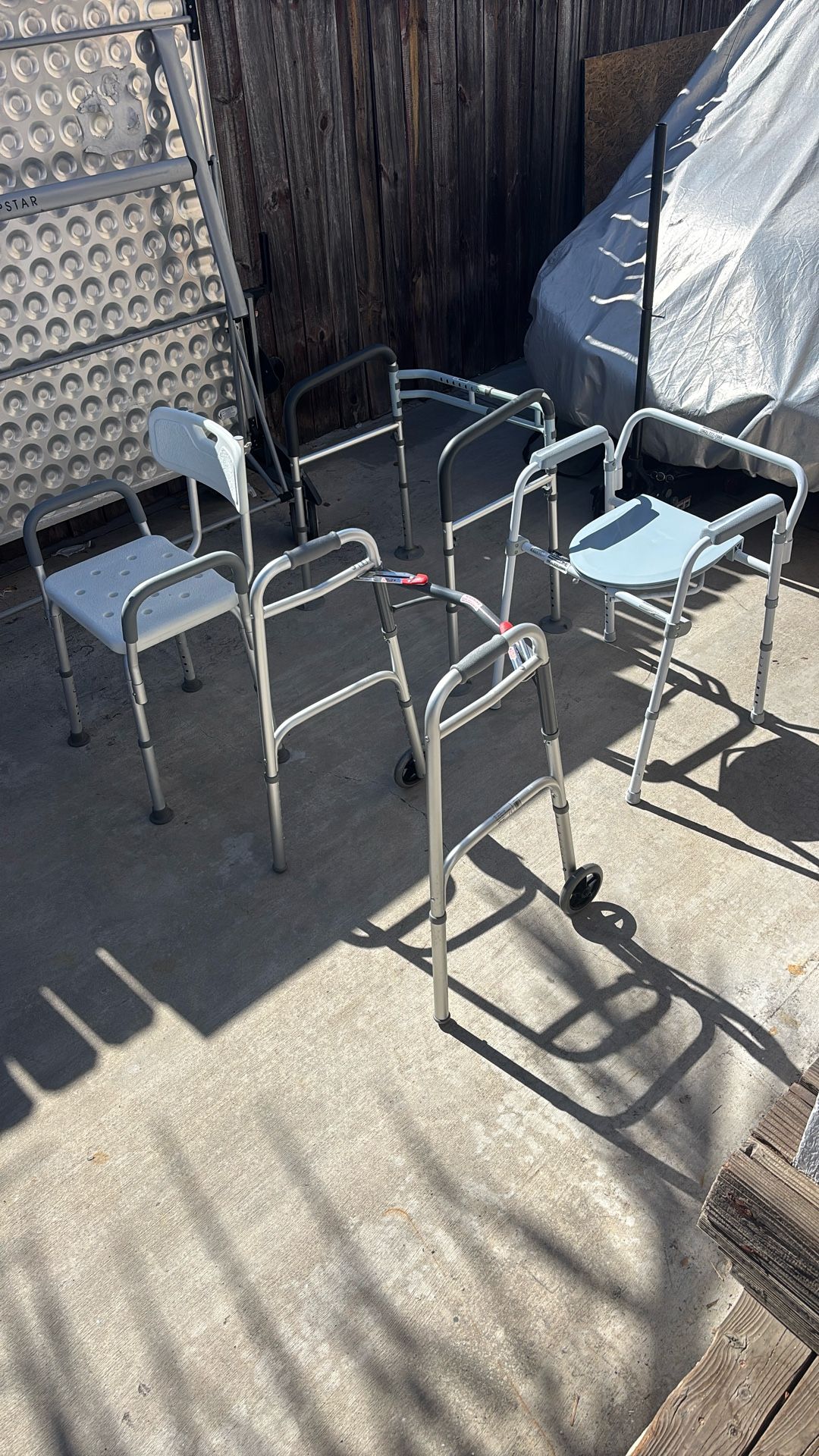Walker, Shower Chair, Toilet Support and Potty