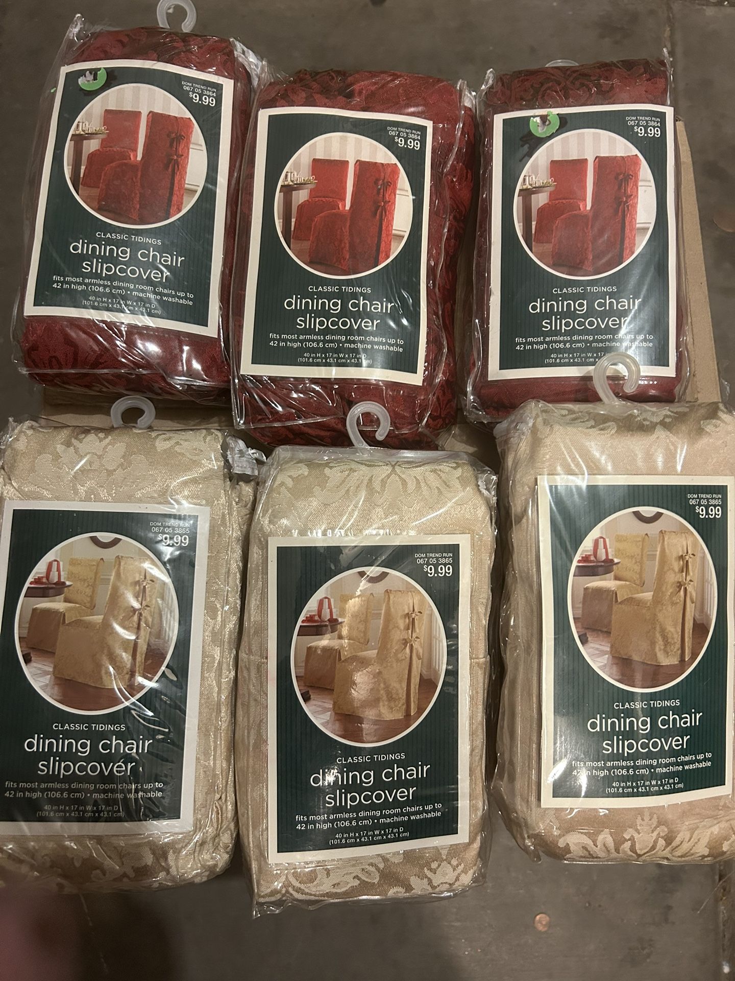 New Chair covers Red And Beige