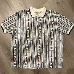 Jason Maxwell Women’s Vintage Patterned Golf Polo Shirt 