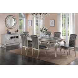 Silver Dining Table Set