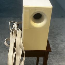 Bose Acoustimass 6 Home Theater Speaker System Subwoofer with Cords White Works. Used in good condition with some cosmetic blemishes. These blemishes 