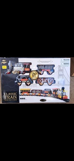 Tren Clásico Navideño Saca Humo, Pita Y Prende La Luz De Enfrente