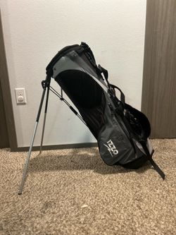 IZZO Ultra Light Golf Stand Bag – Grey/Black – 7-Way Divider with Dual Strap