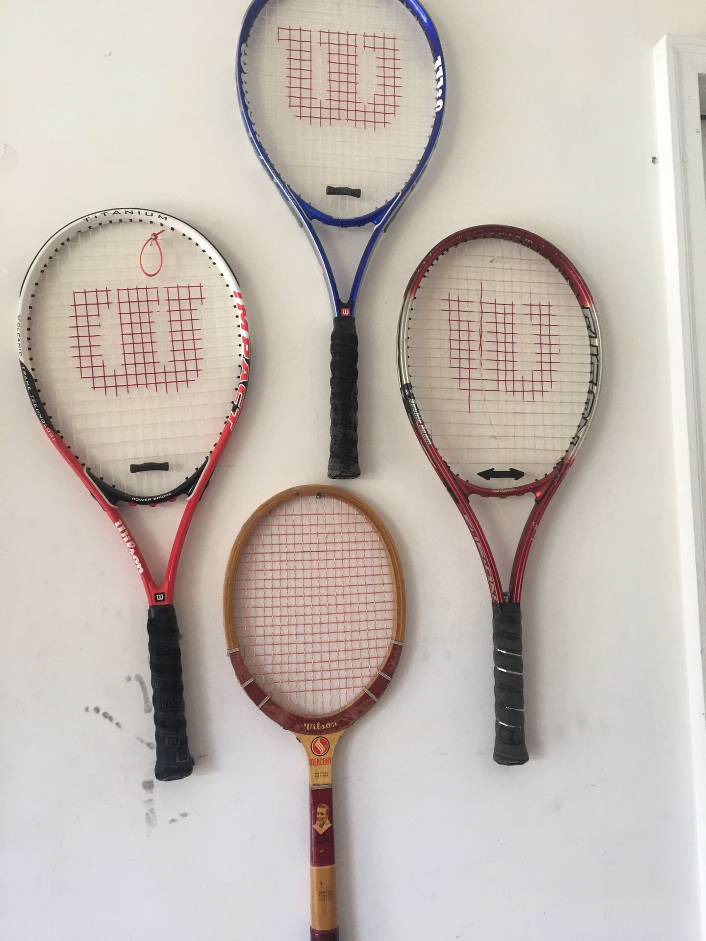 4 Tennis Rackets - $10 Each 