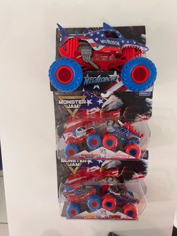 Monster Jam Stars and Stripes 2026 Complete Set Trucks Hot Wheels Toys