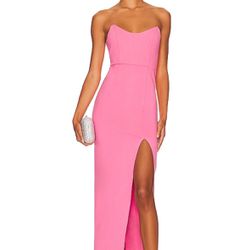 Strapless Maxi Dress with Slit