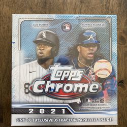 2021 Topps Chrome MLB Baseball Mega Box Sealed Cards 