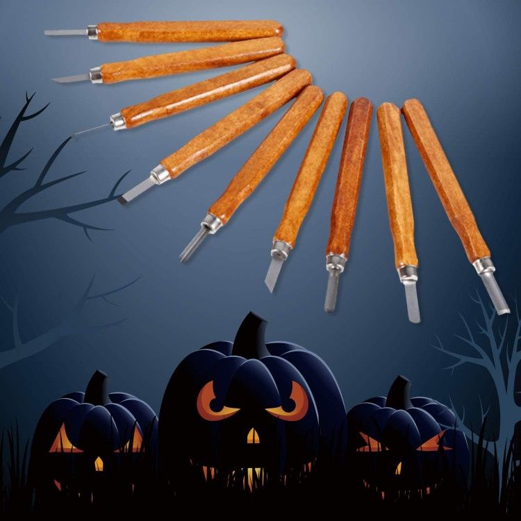 Halloween Pumpkin Carving Tools Knife Kit - Great for Beginners Carving Sculpt Jack-O-Lantern - 12 PCS Professional Carving Knife with Reusable Box