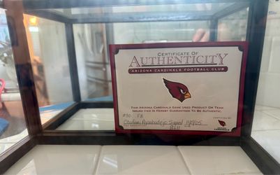 Obafemi Ayanbadejo Signed #30 Arizona Cardinals Football 2005 in Display Case w COA.
