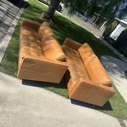 Free Leather Couch, Pick Up Today! 