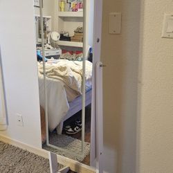 Jewelery Armoire With Full Length Mirror