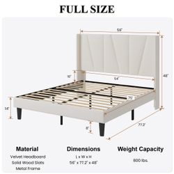 Canuto Upholstered Platform Bed with Wingback Headboard
