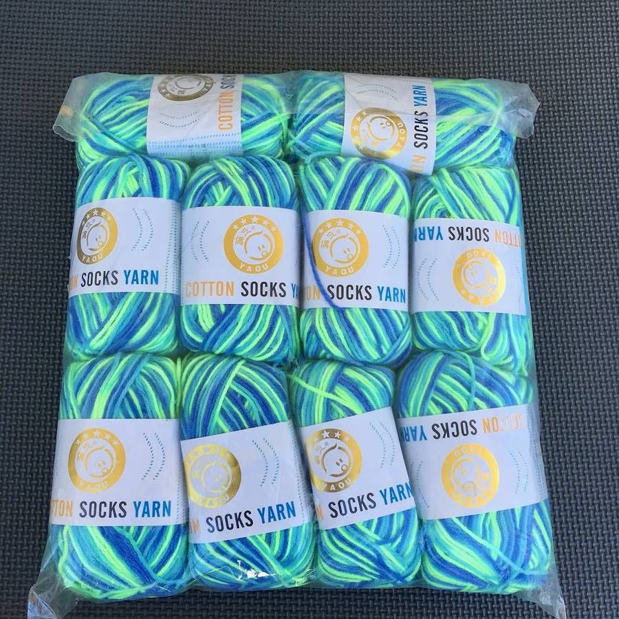 Sealed Bag Lot of 10 Yaou Cotton Socks Yarn *Please Read Ad*