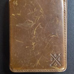 Double Oak Essentials "CLOUD" Minimalist Leather Wallet (Light Brown)