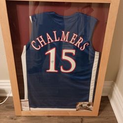 Mario Chalmers Autographed KU Jayhawks Jersey 