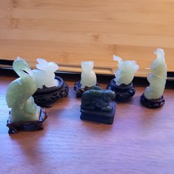 Antique Jade Miniature Chinese Animal Statues