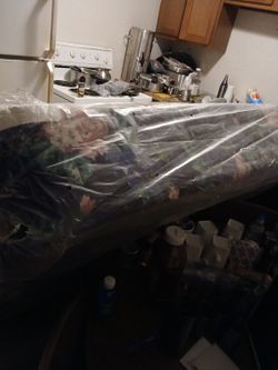 Floral Mattress box spring Wrapped in Plastic