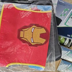 Iron Man Dog Leashe Lg And Cape Halloween Costume For 