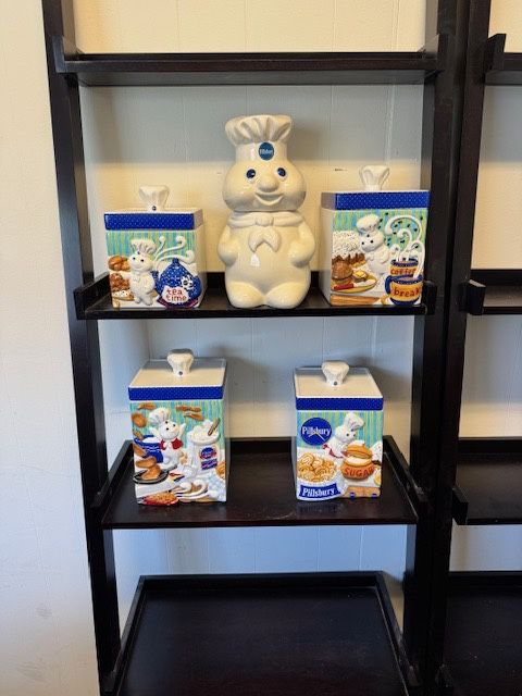 5 Piece Pillsbury Doughboy Jars