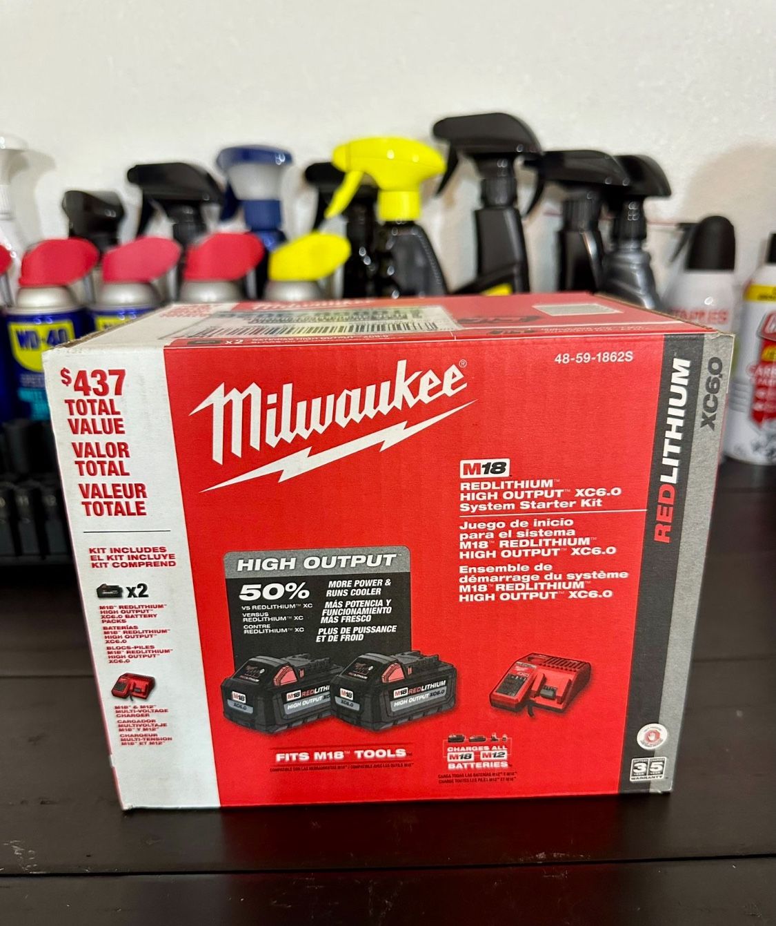2 New Milwaukee M18 6.0 High Output Batteries + Charger