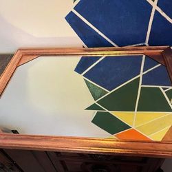 Rose Gold Guilded Oak Mirror