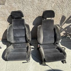 (2) 1988 Honda Prelude SI Seats Driver And Front Passenger Fabric Seats - Cars- Project Car Vehicle Parts