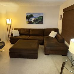 Sectional Couch and Ottoman 