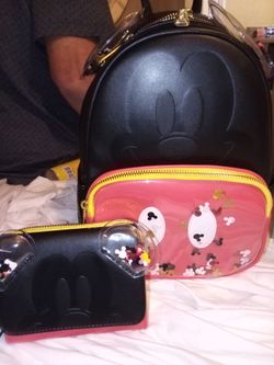 Confetti Mickey sold out loungefly backpack and wallet NWT